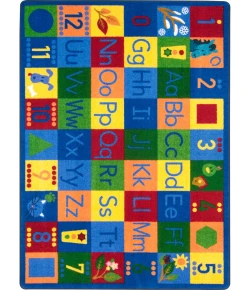 Joy Carpets Kid Essentials Multi Around the Block II 10ft.9in. x 13ft.2in. Rect. Rug