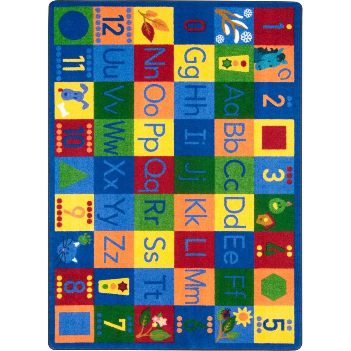 Joy Carpets Kid Essentials Multi Around the Block II 10ft.9in. x 13ft.2in. Rect. Rug