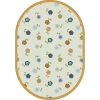 Joy Carpets Kid Essentials Bold Awesome Blossom 5ft.4in. Round Rug