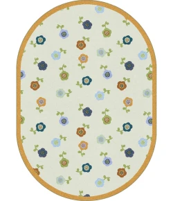 Joy Carpets Kid Essentials Bold Awesome Blossom 5ft.4in. x 7ft.8in. Oval Rug