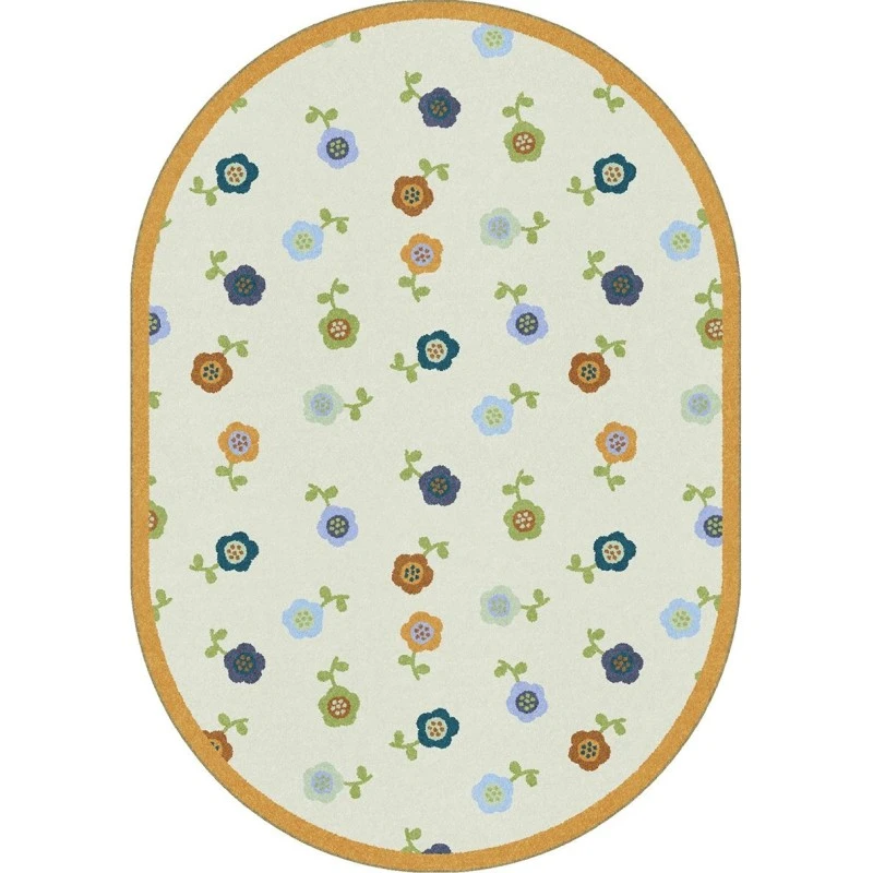 Joy Carpets Kid Essentials Bold Awesome Blossom 10ft.9in. x 13ft.2in. Oval Rug