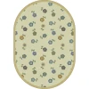 Joy Carpets Kid Essentials Soft Awesome Blossom 5ft.4in. x 7ft.8in. Oval Rug