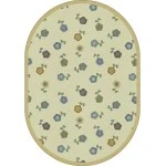 Joy Carpets Kid Essentials Soft Awesome Blossom 10ft.9in. x 13ft.2in. Oval Rug