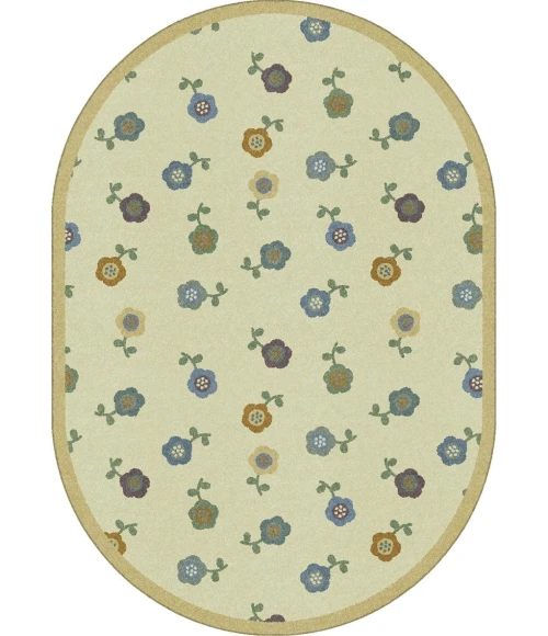 Joy Carpets Kid Essentials Soft Awesome Blossom 5ft.4in. Round Rug
