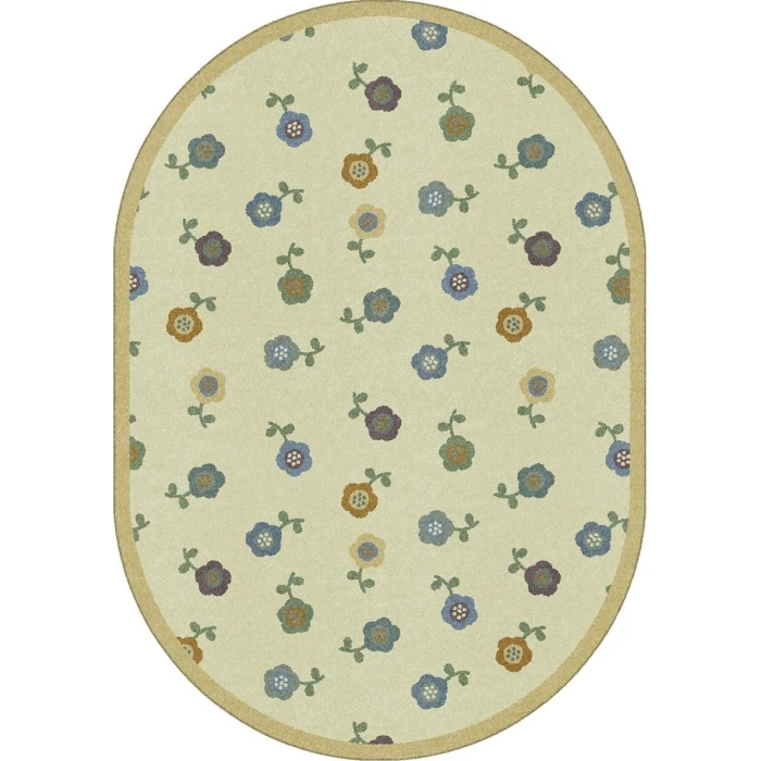 Joy Carpets Kid Essentials Soft Awesome Blossom 5ft.4in. Round Rug