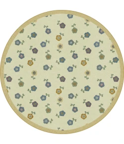 Joy Carpets Kid Essentials Soft Awesome Blossom 5ft.4in. Round Rug