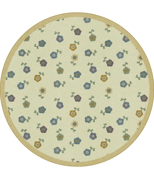 Joy Carpets Kid Essentials Soft Awesome Blossom 5ft.4in. Round Rug