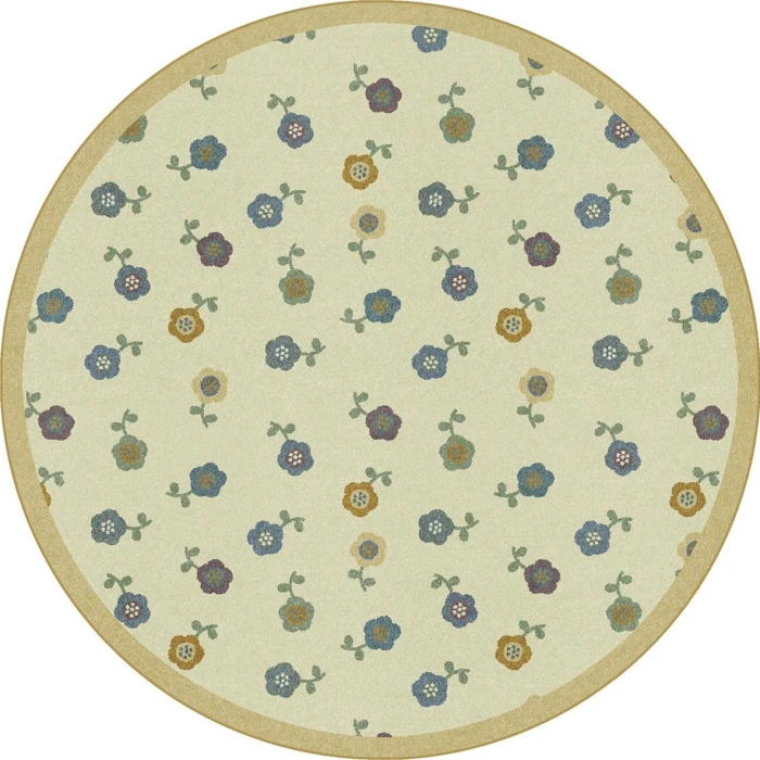 Joy Carpets Kid Essentials Soft Awesome Blossom 5ft.4in. Round Rug