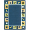 Joy Carpets Kid Essentials Bold Baby Blues 3ft.10in. x 5ft.4in. Oval Rug
