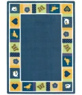 Joy Carpets Kid Essentials Bold Baby Blues 3ft.10in. x 5ft.4in. Oval Rug