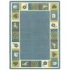 Joy Carpets Kid Essentials Soft Baby Blues 3ft.10in. x 5ft.4in. Oval Rug