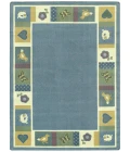 Joy Carpets Kid Essentials Soft Baby Blues 3ft.10in. x 5ft.4in. Oval Rug