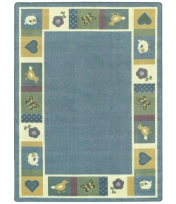 Joy Carpets Kid Essentials Soft Baby Blues 7ft.8in. x 10ft.9in. Oval Rug