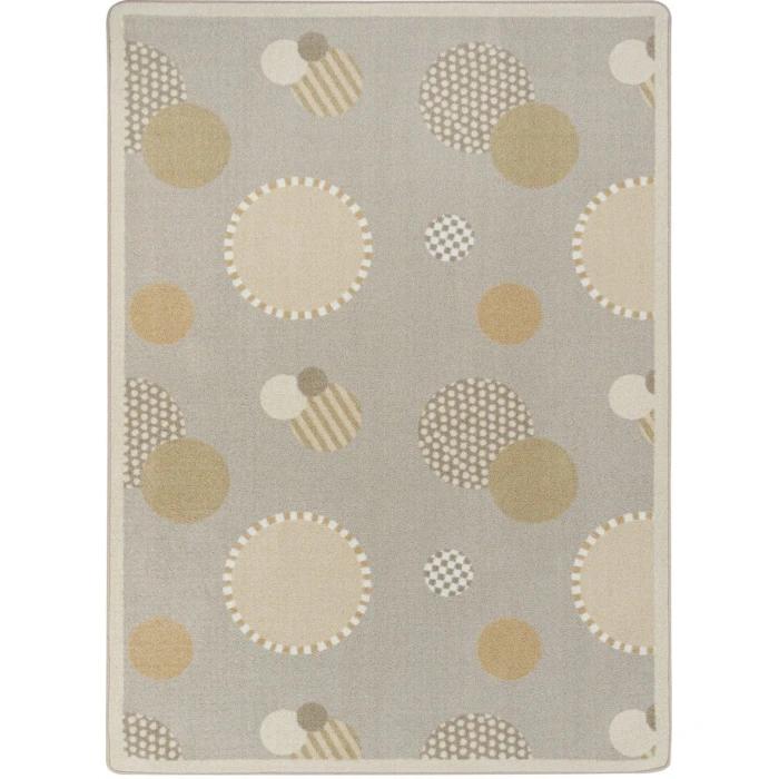 Joy Carpets Playful Patterns Beige Baby Dots 5ft.4in. x 7ft.8in. Rect. Rug