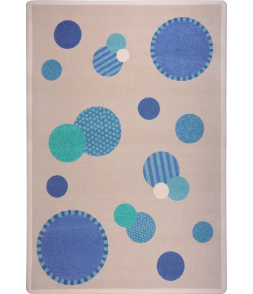 Joy Carpets Playful Patterns Blue Baby Dots 3ft.10in. x 5ft.4in. Rect. Rug