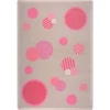 Joy Carpets Playful Patterns Pink Baby Dots 3ft.10in. x 5ft.4in. Rect. Rug