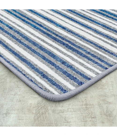 Joy Carpets Claremont Kids Blue Skies Between the Lines 5ft.4in. x 7ft.8in. Rect. Rug