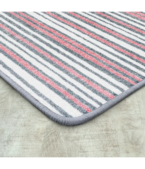 Joy Carpets Claremont Kids Blush Between the Lines 5ft.4in. x 7ft.8in. Rect. Rug
