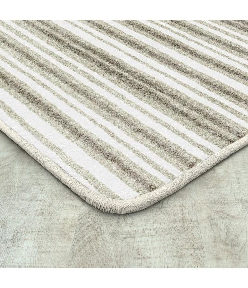 Joy Carpets Claremont Kids Linen Between the Lines 5ft.4in. x 7ft.8in. Rect. Rug
