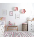 Joy Carpets Claremont Kids Blush Between the Lines 5ft.4in. x 7ft.8in. Rect. Rug