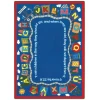 Joy Carpets Kid Essentials Multi Bible Train 7ft.8in. x 10ft.9in. Rect. Rug