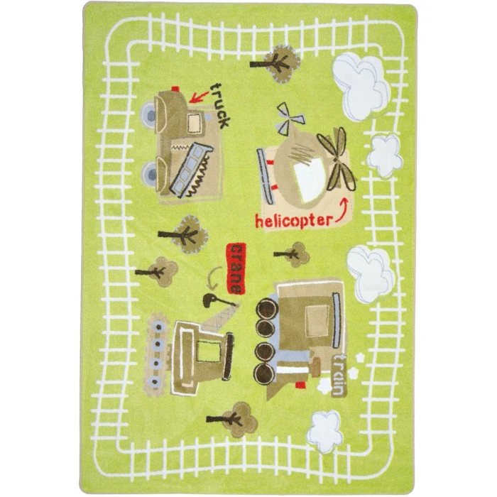 Joy Carpets Kid Essentials Multi Big Machines 10ft.9in. x 13ft.2in. Rect. Rug