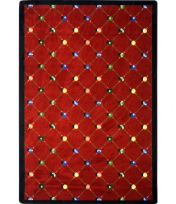Joy Carpets Games People Play Red Billiards 3ft.10in. x 5ft.4in. Rect. Rug
