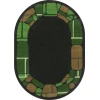 Joy Carpets Kid Essentials Meadow BioStones 5ft.4in. x 7ft.8in. Oval Rug