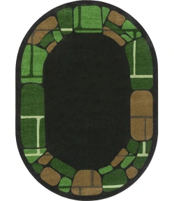Joy Carpets Kid Essentials Meadow BioStones 7ft.8in. x 10ft.9in. Oval Rug