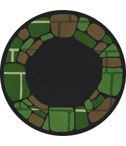 Joy Carpets Kid Essentials Meadow BioStones 5ft.4in. Round Rug