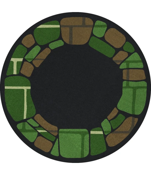 Joy Carpets Kid Essentials Meadow BioStones 5ft.4in. Round Rug