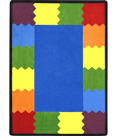 Joy Carpets Kid Essentials Multi Block Party 5ft.4in. x 7ft.8in. Rect. Rug