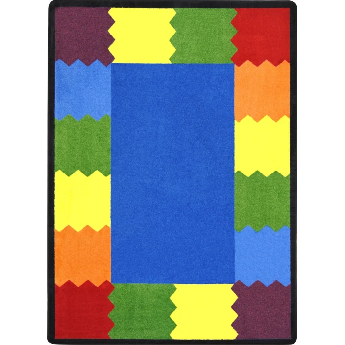Joy Carpets Kid Essentials Multi Block Party 5ft.4in. x 7ft.8in. Rect. Rug