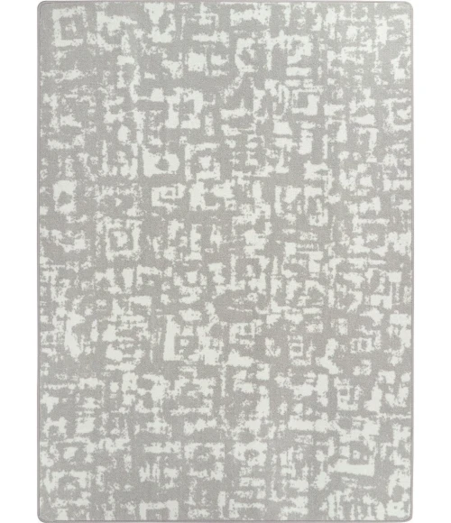 Joy Carpets WorkSpace Dove Block Print 3ft.10in. x 5ft.4in. Rect. Rug