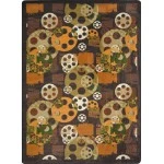 Joy Carpets Any Day Matinee Brown Blockbuster 5ft.4in. x 7ft.8in. Rect. Rug