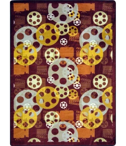 Joy Carpets Any Day Matinee Burgundy Blockbuster 7ft.8in. x 10ft.9in. Rect. Rug