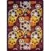 Joy Carpets Any Day Matinee Burgundy Blockbuster 5ft.4in. x 7ft.8in. Rect. Rug