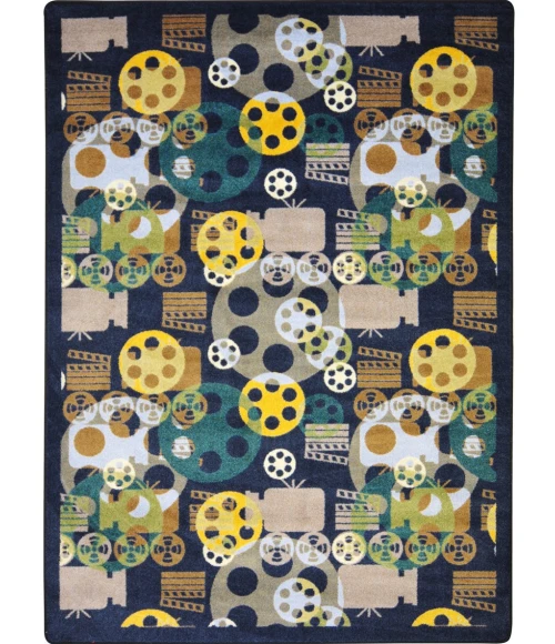 Joy Carpets Any Day Matinee Navy Blockbuster 10ft.9in. x 13ft.2in. Rect. Rug