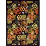 Joy Carpets Any Day Matinee Plum Blockbuster 5ft.4in. x 7ft.8in. Rect. Rug