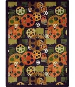 Joy Carpets Any Day Matinee Plum Blockbuster 3ft.10in. x 5ft.4in. Rect. Rug