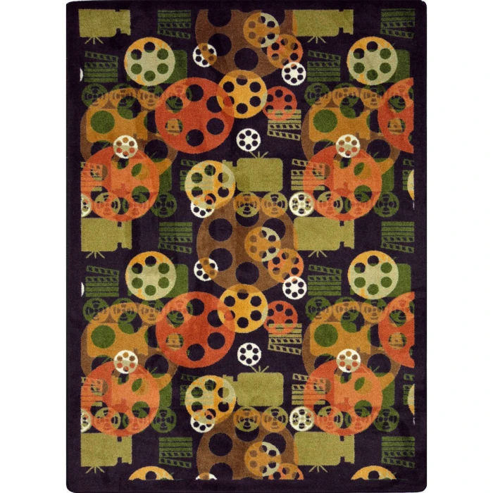 Joy Carpets Any Day Matinee Plum Blockbuster 5ft.4in. x 7ft.8in. Rect. Rug