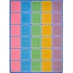 Joy Carpets Kid Essentials Pastel Blocks Abound 10ft.9in. x 13ft.2in. Rect. Rug