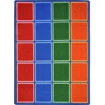 Joy Carpets Kid Essentials Primary Blocks Abound 5ft.4in. x 7ft.8in. Rect. Rug