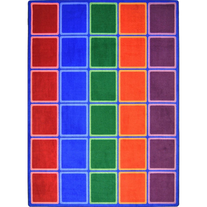 Joy Carpets Kid Essentials Primary Blocks Abound 10ft.9in. x 13ft.2in. Rect. Rug