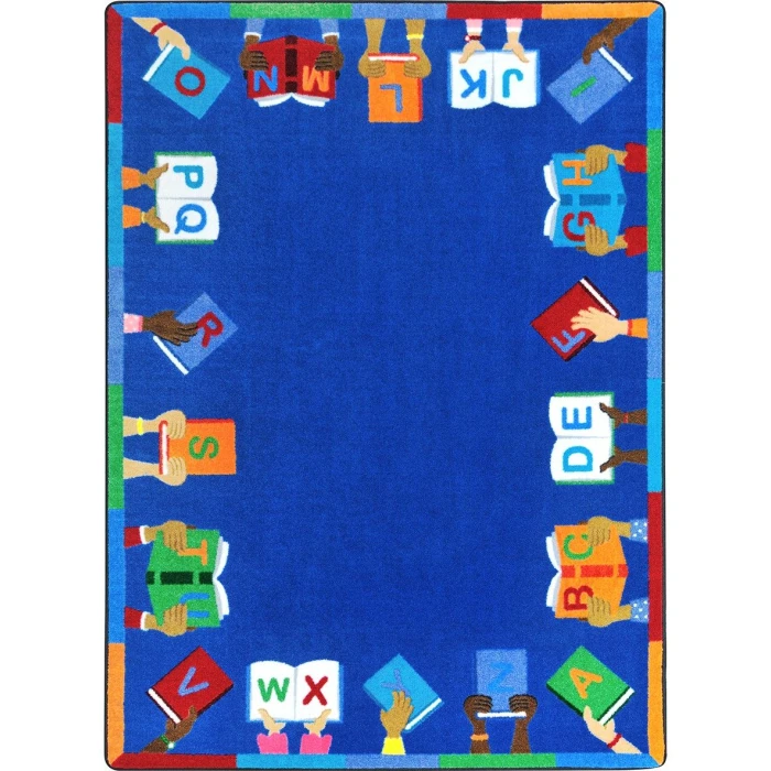 Joy Carpets Kid Essentials Multi Books Are Handy 7ft.8in. x 10ft.9in. Rect. Rug