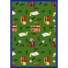 Joy Carpets Kid Essentials Green Bookworm (Spanish) 10ft.9in. x 13ft.2in. Rect. Rug