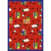 Joy Carpets Kid Essentials Red Bookworm (Spanish) 10ft.9in. x 13ft.2in. Rect. Rug