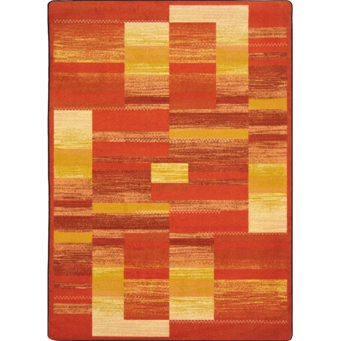 Joy Carpets Kid Essentials Orange Boomblox 7ft.8in. x 10ft.9in. Rect. Rug