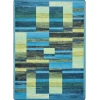 Joy Carpets Kid Essentials Teal Boomblox 7ft.8in. x 10ft.9in. Rect. Rug