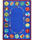 Joy Carpets Kid Essentials Multi Bouncy Balls 10ft.9in. x 13ft.2in. Oval Rug